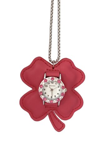 Red charm watch on a chain